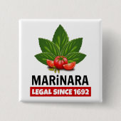 Marinara Recht seit 1692 Basil Tomaten Button (Vorderseite)