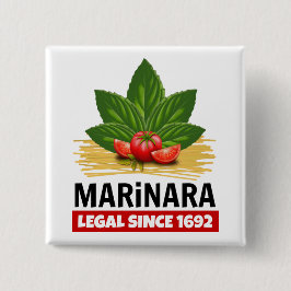 Marinara Recht seit 1692 Basil Tomaten Spaghetti Button