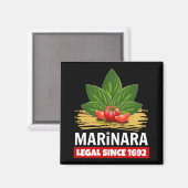 Marinara Recht seit 1692 Basil Tomaten Spaghetti Magnet (Vorderseite/Rückseite)