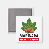 Marinara Relax Es ist der rechtliche Basil Tomato  Magnet (Vorderseite/Rückseite)