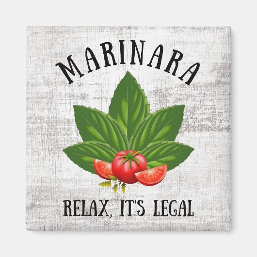 Marinara Relax Es ist der rechtliche Basil Tomato  Magnet (Vorne)