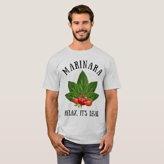 Marinara Relax Es ist der rechtliche Basil Tomato  T-Shirt (Vorne ganz)