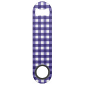 Marinblau Gingham Speed Flaschenöffner (Rückseite)