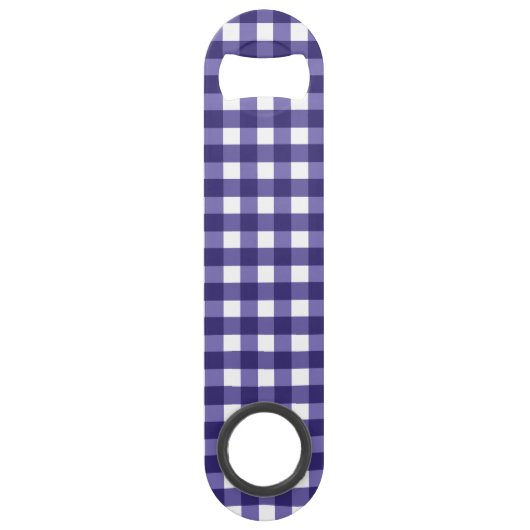 Marinblau Gingham Speed Flaschenöffner (Vorderseite)
