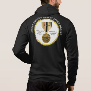 MARINE 3 STERNE DESERT SHIELD & DESERT STORM HOODIE