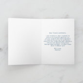 Marine | Abstrakter Pinselstriche Foto Abschluss Dankeskarte (Innenseite)