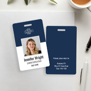 Marine-Angestellten-Foto-ID Firmenlogo Sicherheits Ausweis