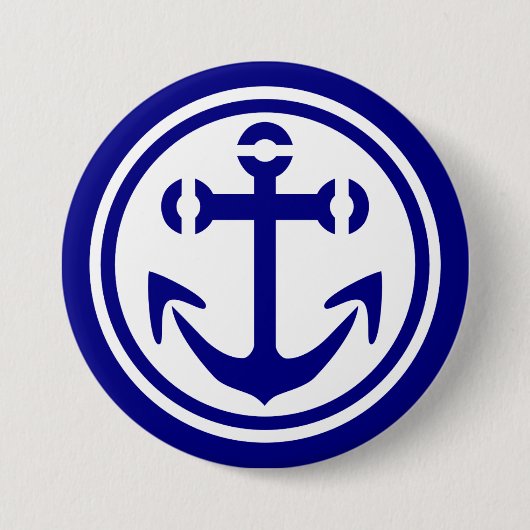 Marine-Anker Button (Vorderseite)