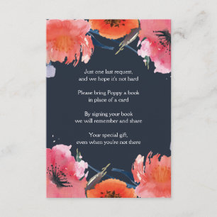 Marine-Aquarell-Babyparty-Buch-Antrag Begleitkarte