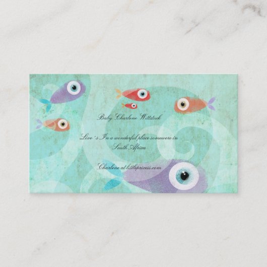 Marine Aquarium Aquatic Business Cards Visitenkarte (Vorderseite)