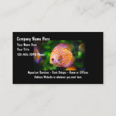 Marine Aquarium Discus Fish Theme Business Cards Visitenkarte (Rückseite)