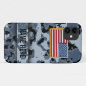 Marine-Art-Digital-Tarnungs-Kasten Case-Mate iPhone Hülle (Rückseite (Horizontal))