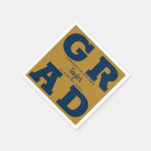 Marine auf Gold-Abschluss Serviette (Ecke)