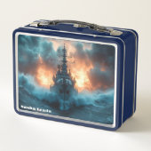 Marine Battleship Metall Brotdose (Rückseite)