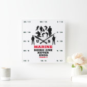 MARINE BEGING ONE ENDET NIE QUADRATISCHE WANDUHR (Zuhause)