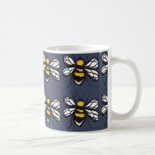 Marine-bescheidene Hummel-Tasse Kaffeetasse