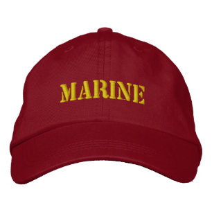 MARINE BESTICKTE KAPPE