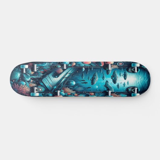 "Marine Bio-Oasis Deck" Skateboard (Horizontal)