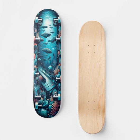 "Marine Bio-Oasis Deck" Skateboard (Vorderseite)