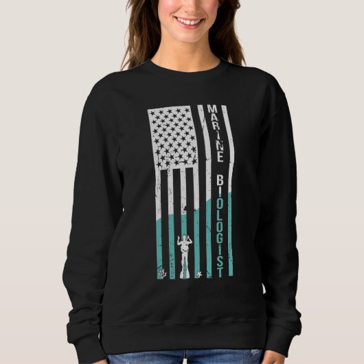 Marine Biologist US Flag Marine Biology_1 Sweatshirt (Vorderseite)