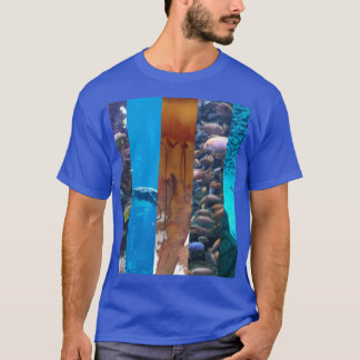 MARINE BIOLOGY COLLAGE on Blue TeeShirt T-Shirt