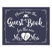 Marine Bitte unterschreiben Sie unser Gästebuchzei Fotodruck (Vorne)