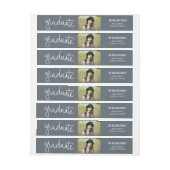 Marine-Blau-Absolvent-Typografie-Foto (Bogen)