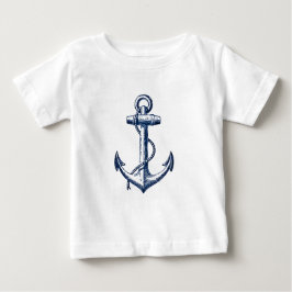 Marine-Blau-Anker Baby T-shirt