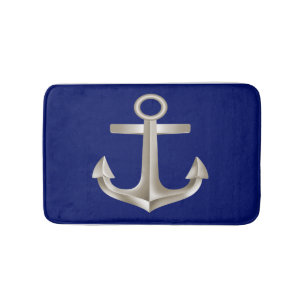 Marine-Blau-Anker-Badematte Badematte
