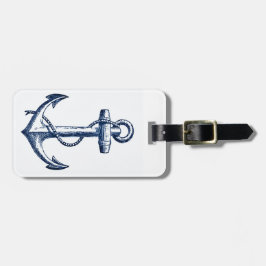 Marine-Blau-Anker Gepäckanhänger