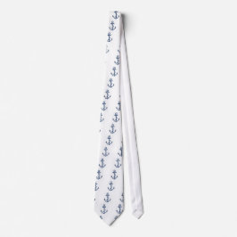 Marine-Blau-Anker Krawatte