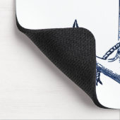 Marine-Blau-Anker Mousepad (Ecke)