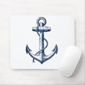 Marine-Blau-Anker Mousepad (Mit Mouse)