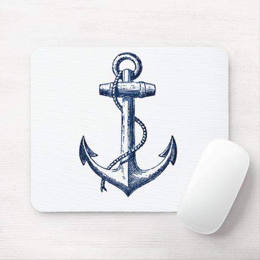 Marine-Blau-Anker Mousepad (Mit Mouse)