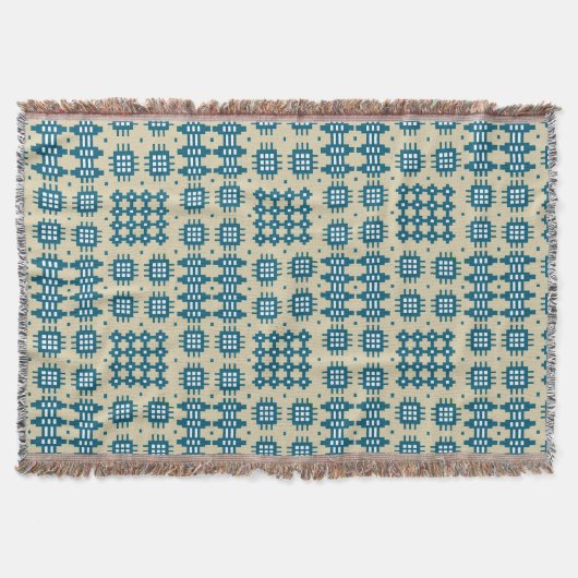 Marine-Blau auf beige Decke (Vorderseite)