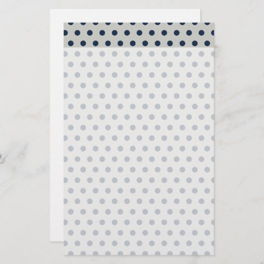 Marine-Blau auf grauem kleinem kleinem Briefpapier (Vorne/Hinten)