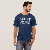 Marine-Blau-Auftrag T-Shirt (Vorne ganz)