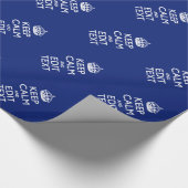 Marine-Blau behält Ruhe und hat Ihren Text Geschenkpapier (Ecke)