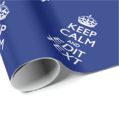 Marine-Blau behält Ruhe und hat Ihren Text Geschenkpapier (Rolleneckpunkt)