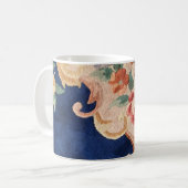 Marine-Blau-chinesische Wolldeckeentwurf Diagonale Kaffeetasse (Vorderseite Links)