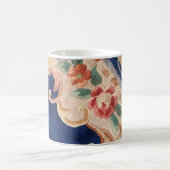 Marine-Blau-chinesische Wolldeckeentwurf Diagonale Kaffeetasse (Mittel)