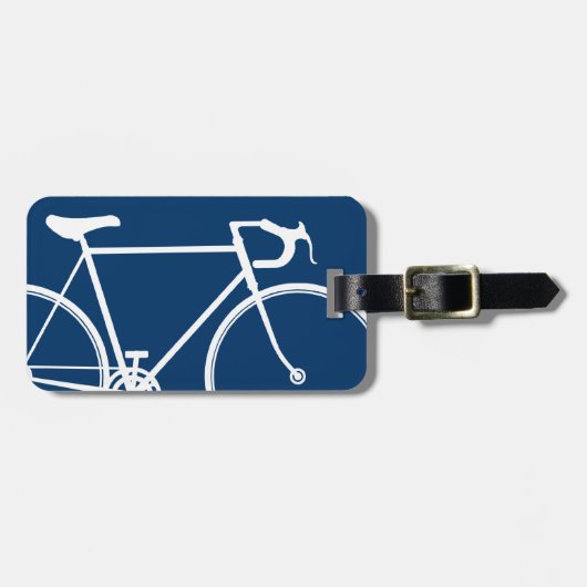 Marine-Blau-Fahrrad-Reise-Taschen-Umbau-Schablone Gepäckanhänger (Vorderseite horizontal)
