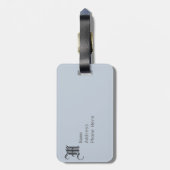 Marine-Blau-Fahrrad-Reise-Taschen-Umbau-Schablone Gepäckanhänger (Rückseite vertikal)