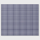 Marine-Blau-Gingham kariert Geschenkpapier (Flach)
