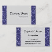 Marine-Blau-Glitzer-Fotograf-Geschäfts-Karten Visitenkarte (Vorne/Hinten)