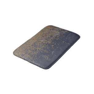 Marine-Blau-Goldfunkelnd Glitzer Ombre Badematte