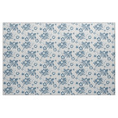 Marine-Blau-, Graues und weißesblumenmuster Stoff (Yard (91,4 cm))