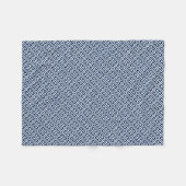 Marine-Blau-griechisches Schlüsselmuster Fleecedecke (Vorderseite (Horizontal))