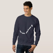 Marine-Blau-grundlegendes Sweatshirt (Vorne ganz)