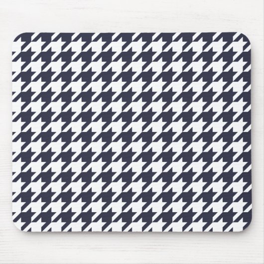 Marine-Blau-Hahnentrittmuster Mousepad (Vorne)